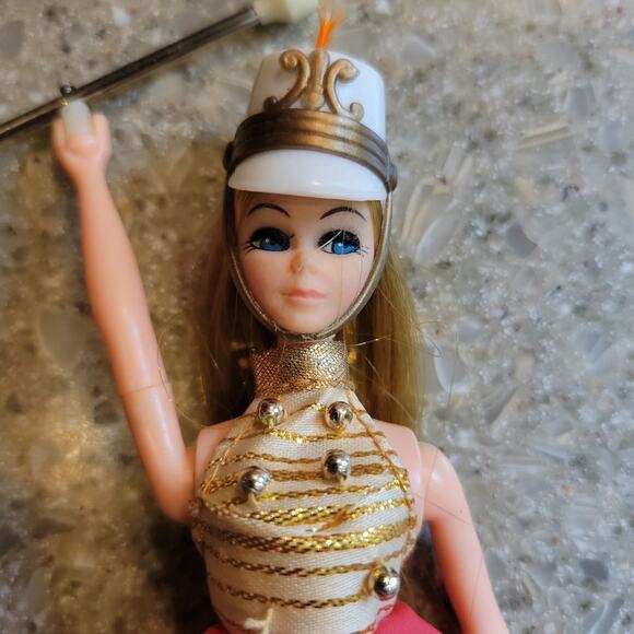 Vintage Topper Dawn Majorette Connie Original Baton Boots Hat Uniform 1970 1971 - Picture 2 of 7